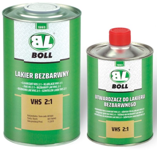 BOLL ПРОЗРАЧНЫЙ ЛАК VHS 2 : 1 + ОТВЕРДИТЕЛЬ 1.5 L О