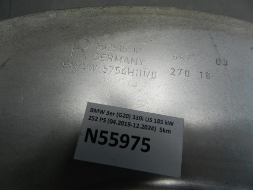 BMW 3 G20 Mozzo FUSELLO perno mozzo Destro posteriore 6879534