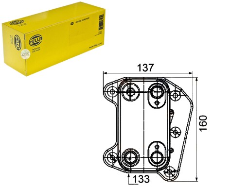 HEL8MO 376 - МАСЛЯНЫЙ ОХЛАДИТЕЛЬ [HELLA]