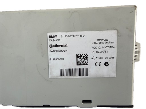 module control unit CAS BMW F01 9268751