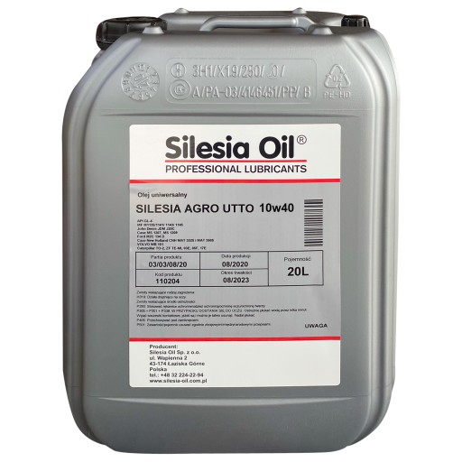МНОГОФУНКЦИОНАЛЬНОЕ МАСЛО SILESIA AGRO UTTO 10W40 20л.