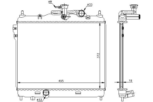 67048 - Кулер для воды nissens hyundai getz 1.5 crdi (tb)