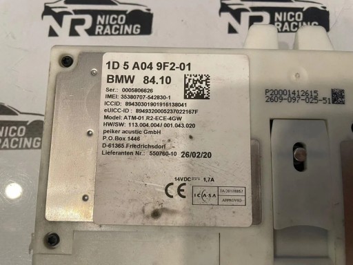 Телематический модуль контроллера bluetooth bmw 1 f40 f44