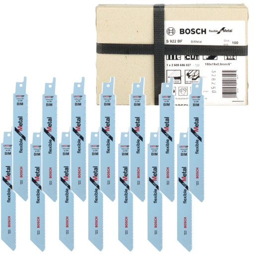 НАБІР 100 ПИЛЬНИХ ПОЛОТІВ ПО МЕТАЛУ S 922 BF BOSCH