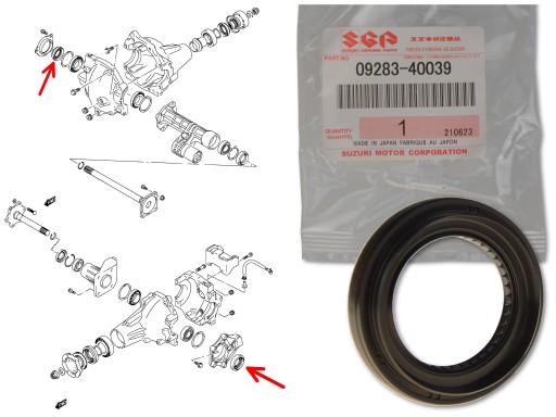 УПЛОТНИТЕЛЬ ПОЛУОСИ МОСТА ЗАДНИЙ 09283-40039 SUZUKI