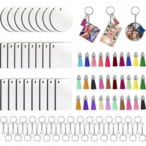 30 sets Decorative Heat Transfer keychain