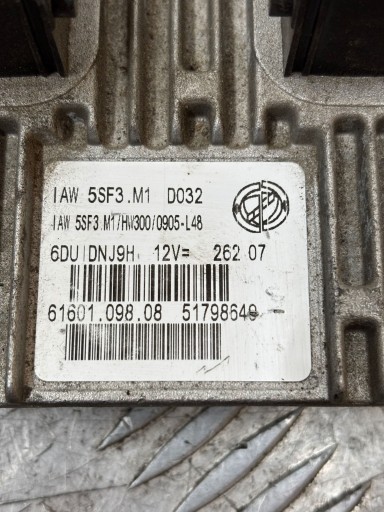 control unit FIAT GRANDE PUNTO 1.2 51798649