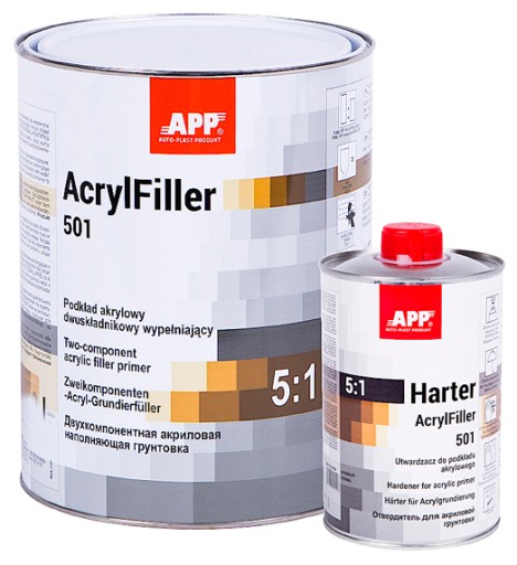 App 501 акриловый праймер 2K HS 1L серый + utw