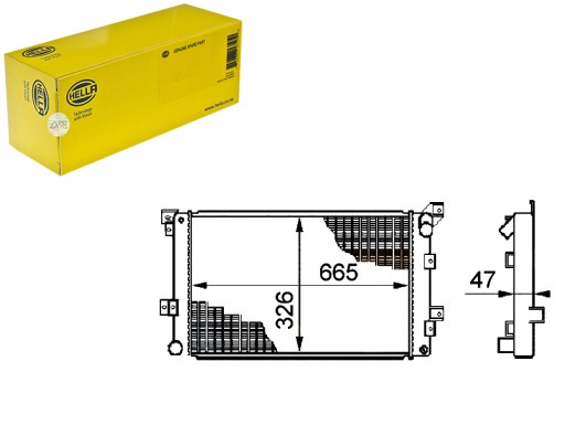 HEL8MK 708-511/RS7 - РАДІАТОР ДВИГУНА HELLA HEL, 8MK 376 708-511
