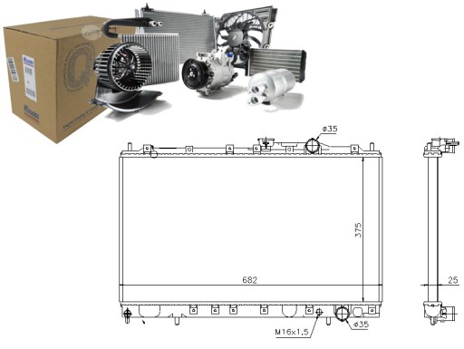 PRO/628431 - РАДИАТОР ДВИГАТЕЛЯ MITSUBISHI COLT IV LANCER IV LAN