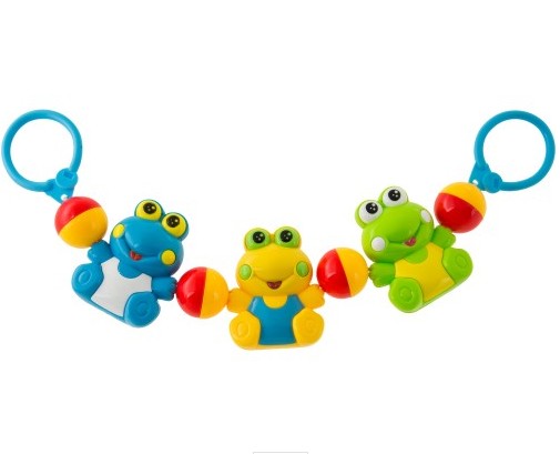 Брязкальце Peek-a-boo для дитячої коляски Happy Frogs
