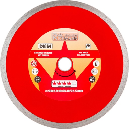 АЛМАЗНЫЙ ЩИТ. ПОЛНЫЙ ТОНКИЙ 230x2,2x25,4/22,23 ММ