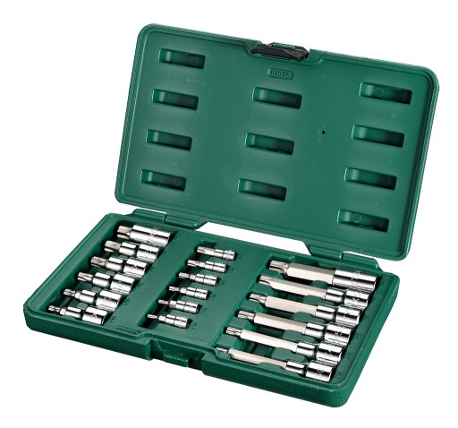 НАБІР З 18 ГНІЗДІВ TORX 1/4 1/2 SATA