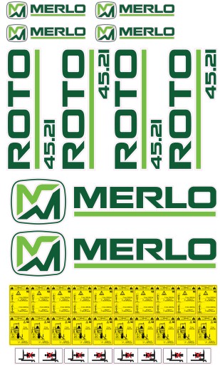 Набор наклеек MERLO ROTO 45.21 наклейка надписи
