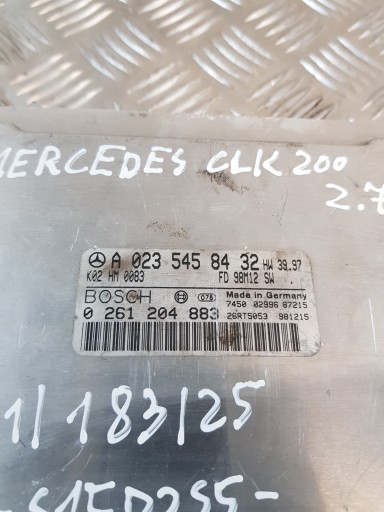 Centralina Motore MERCEDES CLK 200 2.7D A0235458432 0261204883
