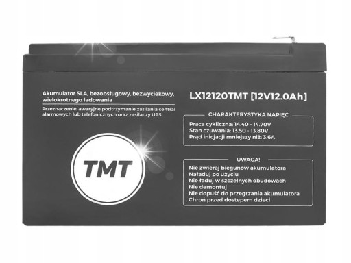 Аккумулятор agm 12в 12ач для ибп, скутера, трактора, газонокосилки, велосипеда