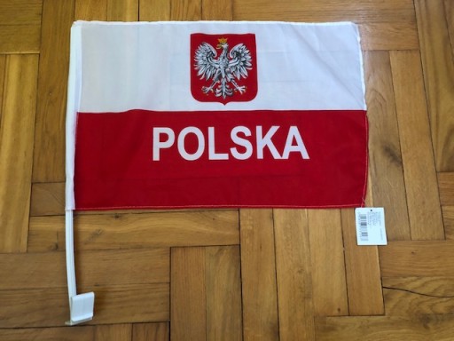 Flaga samochodowa Polski 45 x 30 cm