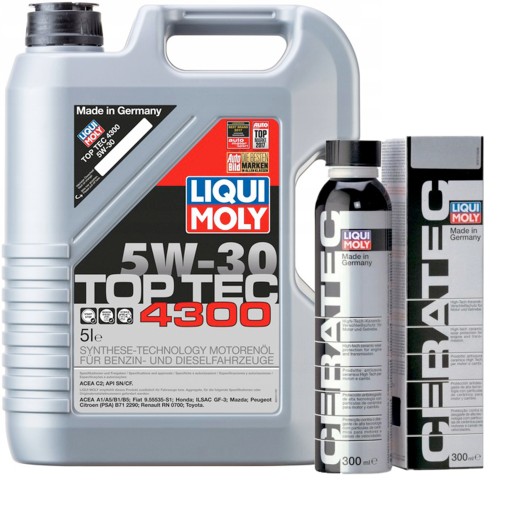 LIQUI MOLY TOP TEC OIL 4300 5W-30 5л 2324+CeraTec