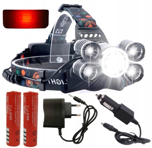 5 СВІТЛОДІОДНИЙ НАЛОБНИЙ ЛІХТАР ПЕРЕЗАРЯДЖАЄТЬСЯ НАЛОБНИЙ ЛІХТАР