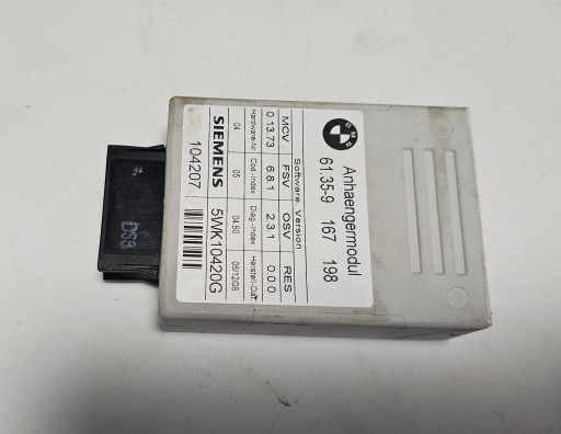 61359167198 - Модуль фаркопа прицепа bmw e61 6135-9167198 oe