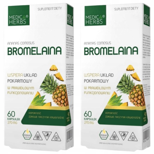 Medica Herbs Bromelain 120 kapsúl Tráviace enzýmy Ananás Trávenie