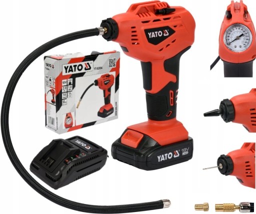 АКУМУЛЯТОРНИЙ КОМПРЕСОРНИЙ ПІСТОЛЕТ НАДУВАННЯ YATO 18В