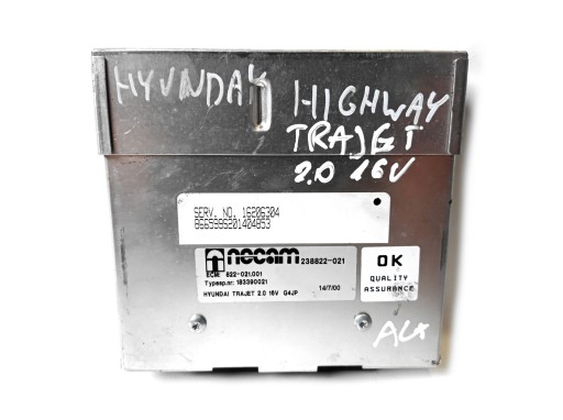 Комп'ютер hyundai trajet 2.0 16v 16206304