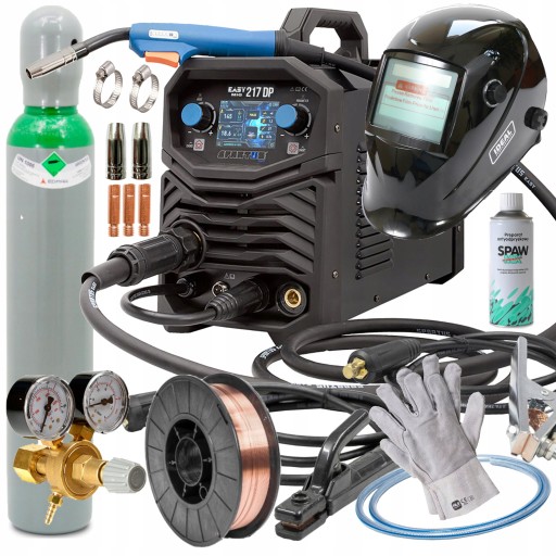 Зварювальний апарат Spartus EasyMIG 217 DUAL PULSE + козирок