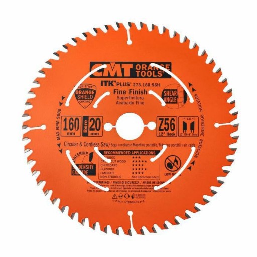 Cmt Piła Tarcza Do Drewna 160x20mm Mdf Miękkie Twarde Drewno 273.160.56H