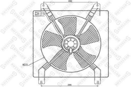 Ventilátor chladiča Chevrolet Lacetti 1.6i 05-