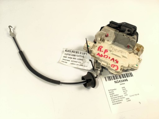 lock 4F2837016B AUDI A8 D3