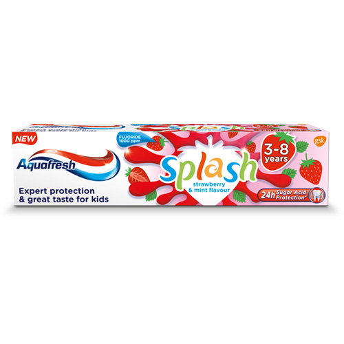 Aquafresh Splash, pasta do zębów dla dzieci w wieku 3-8 lat, 50 ml