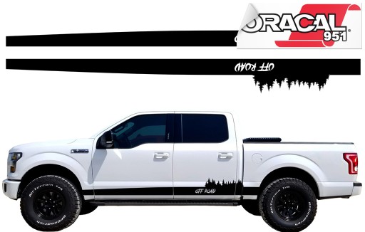 Наклейки на сторону автомобиля лес OFF ROAD 220x21cm