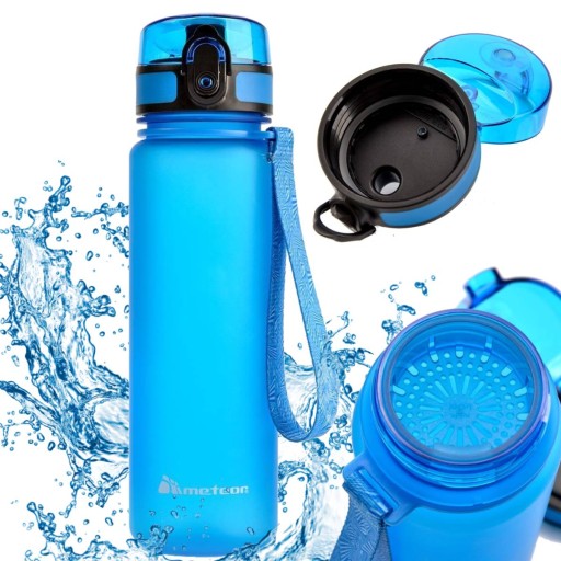 Пляшка для води Meteor 74575 500 мл блакитна
