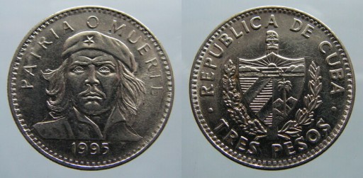 B424 KUBA, 3 PESOS 1995 CHE GUEVARA