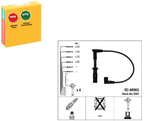 92275293 - Високовольтні кабелі ngk8597 alpha