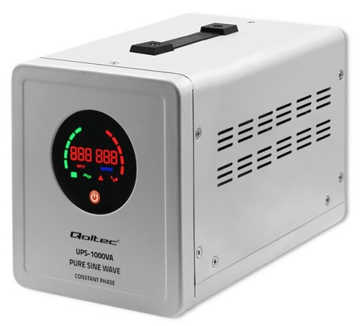 Джерело безперебійного живлення qoltec pure sin 1000va 700w