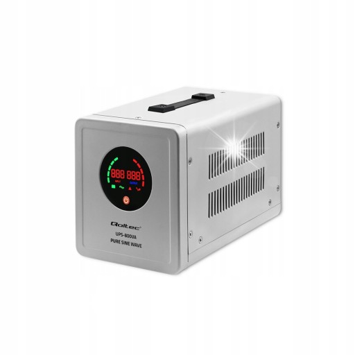 Ups конвертер джерело безперебійного живлення qoltec 800va 560w постійна фаза синус