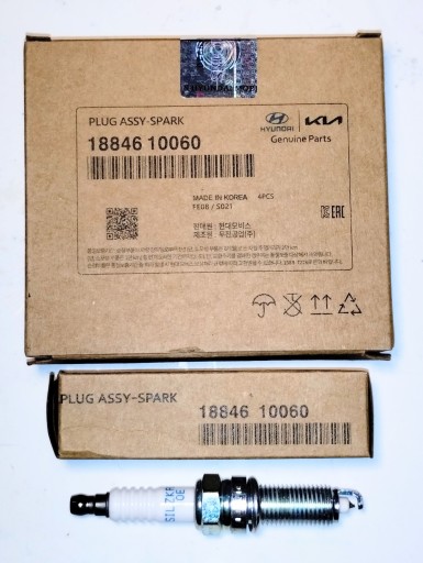 Комплект свечей зажигания hyundai oe original 18846-10060 silzkr6b10e