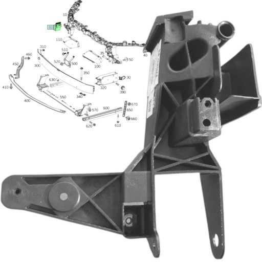 MRT-2031869 - Mercedes w177 w247 c118 фара очна правий кронштейн кріплення ременя a1776208000
