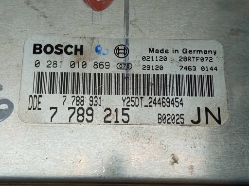 centralina motore 0281010869 7789215 2.5 DTI 149KM Opel Omega III B2