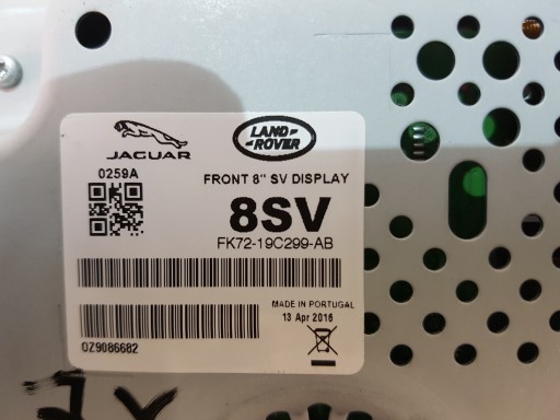 Jaguar XE X760 Display navigazione radia