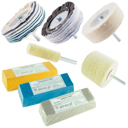 НАБОР ДЛЯ ПОЛИРОВКИ АЛЮМИНИЕВЫХ СТАЛЬНЫХ ЗЕРКАЛЬНЫХ ДИСКОВ