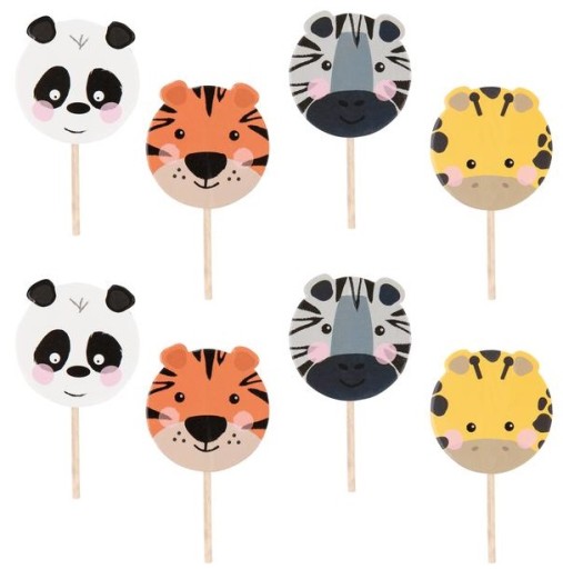 ТОППЕРИ ДЛЯ ТОРТІВ ТВАРИНИ ZOO SAFARI PARTY 8 ШТ