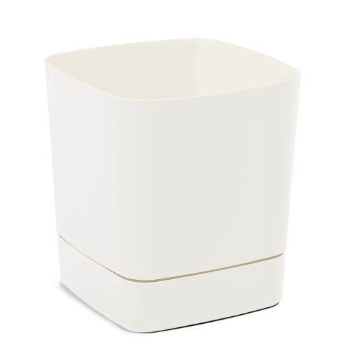Doniczka Clima z podstawką 36,4x36,4cm wys -34 cm Kremowa Matowa Lamela