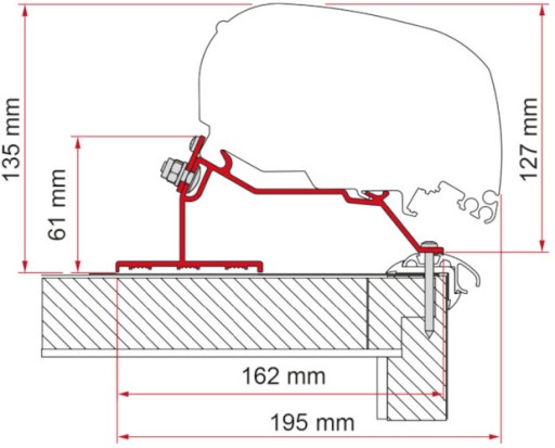98655Z071 - Адаптер для крыши Fiamma F80/F65s 400 см
