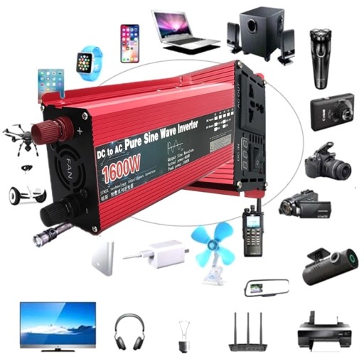 АВТОМОБІЛЬНИЙ ІНВЕРТОР СИНУСОЇДАЛЬНА ХВИЛЯ 1600W 12V