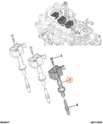 Котушка запалювання citroen c3 c4 c5 berlingo ds3 ds4 ds5 oe 9808653680