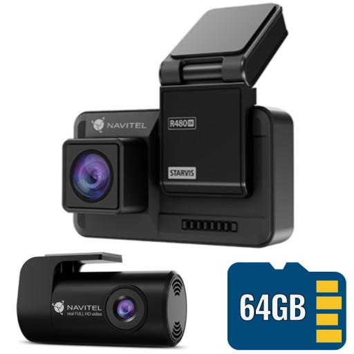 Navitel R480 2K DUAL + відеореєстратор 64GB