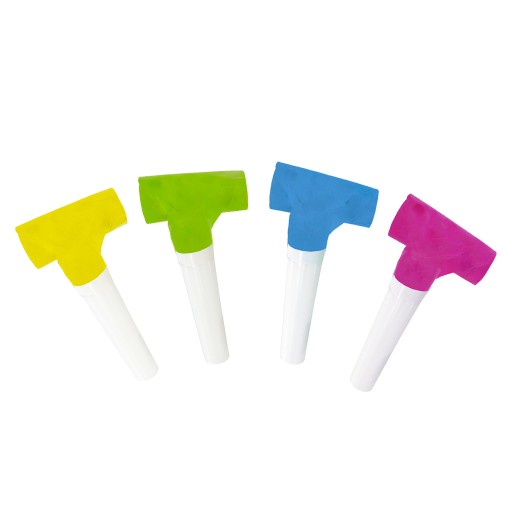 Свистки неонові день народження карнавал новорічна ніч 6 шт